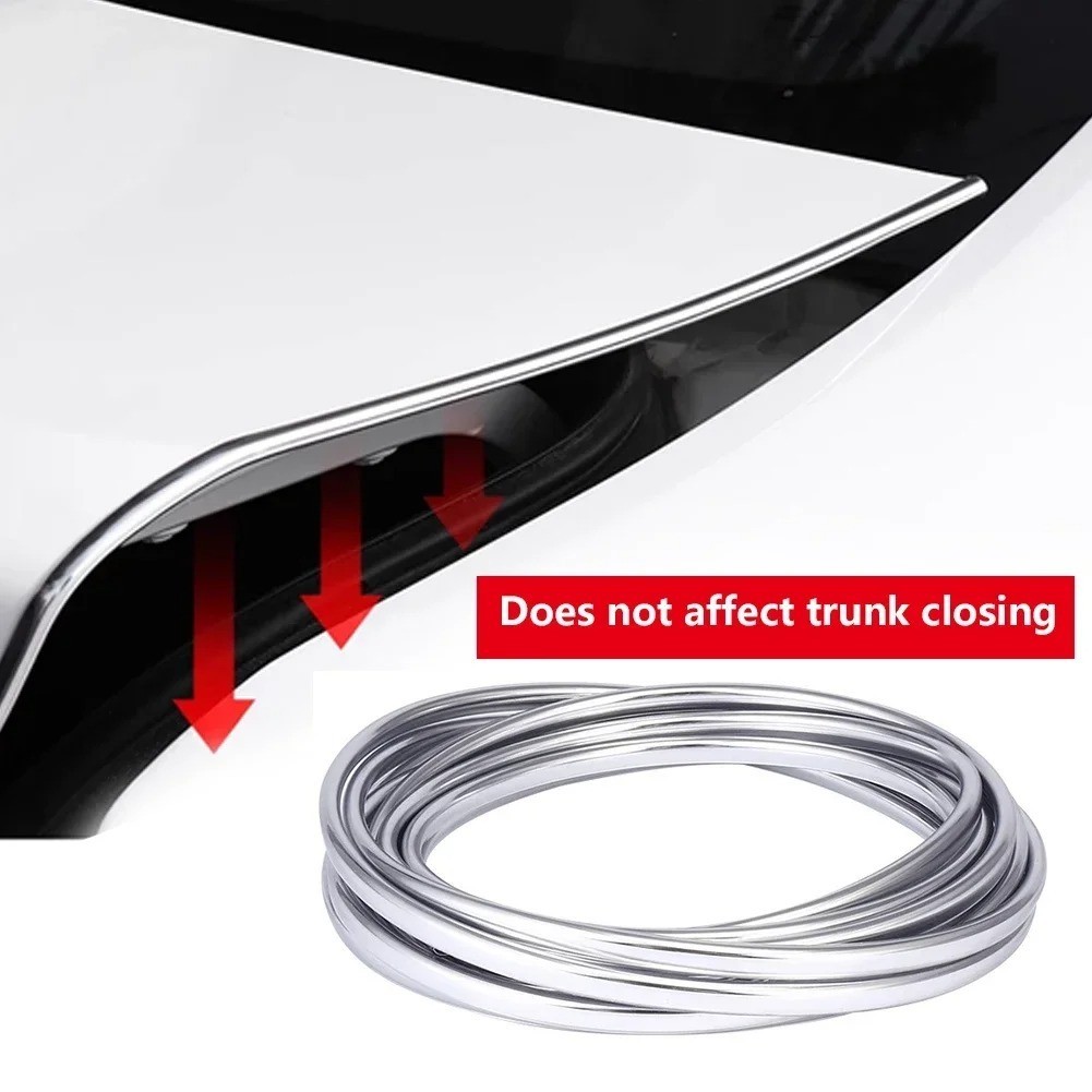 Chrome Car Door Edge Protector Strip 2-10M Anti Collision Trim Scratch Guard