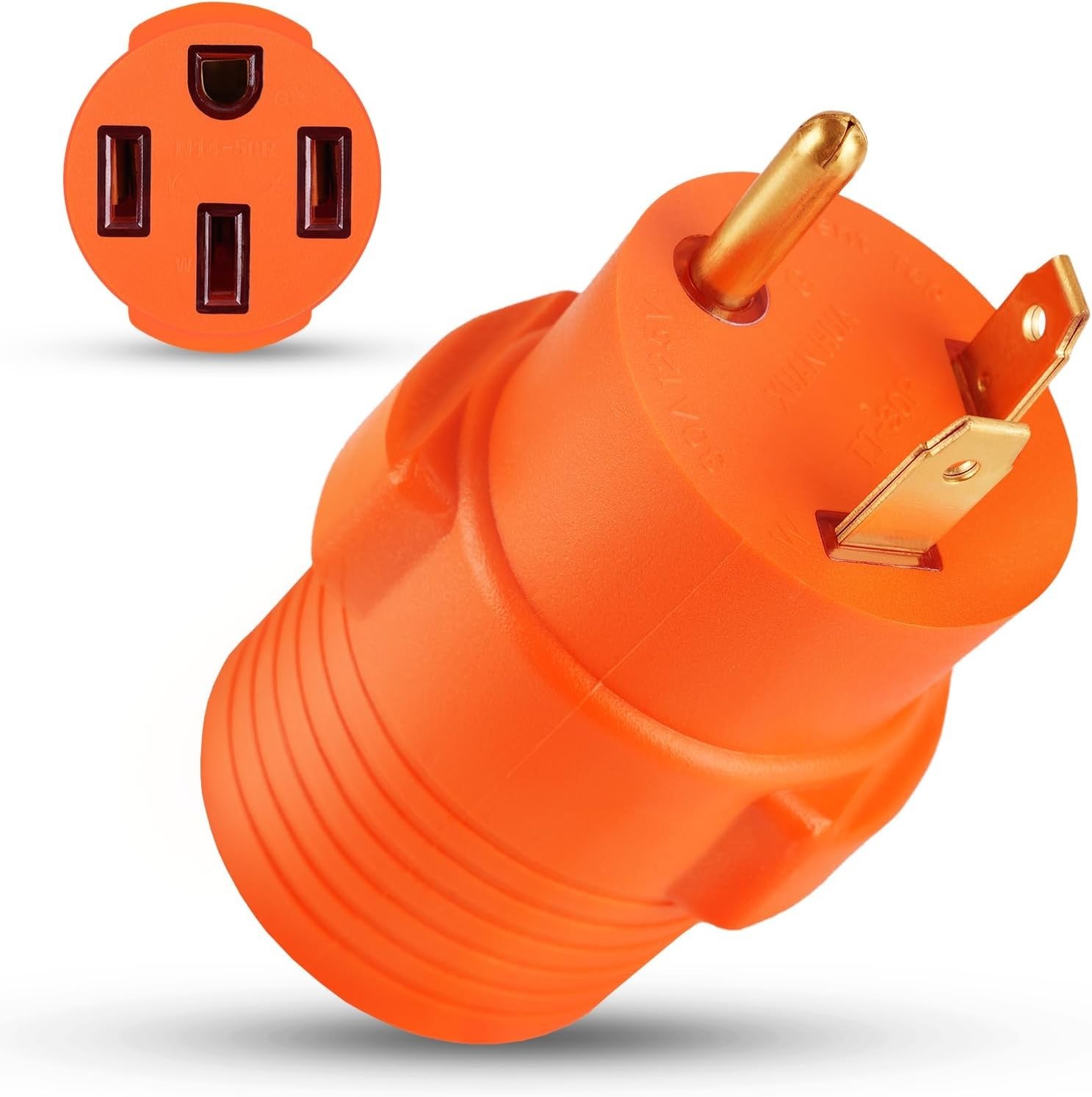 30A to 50A RV Adapter Plug TT-30P to 14-50R 125V Listed