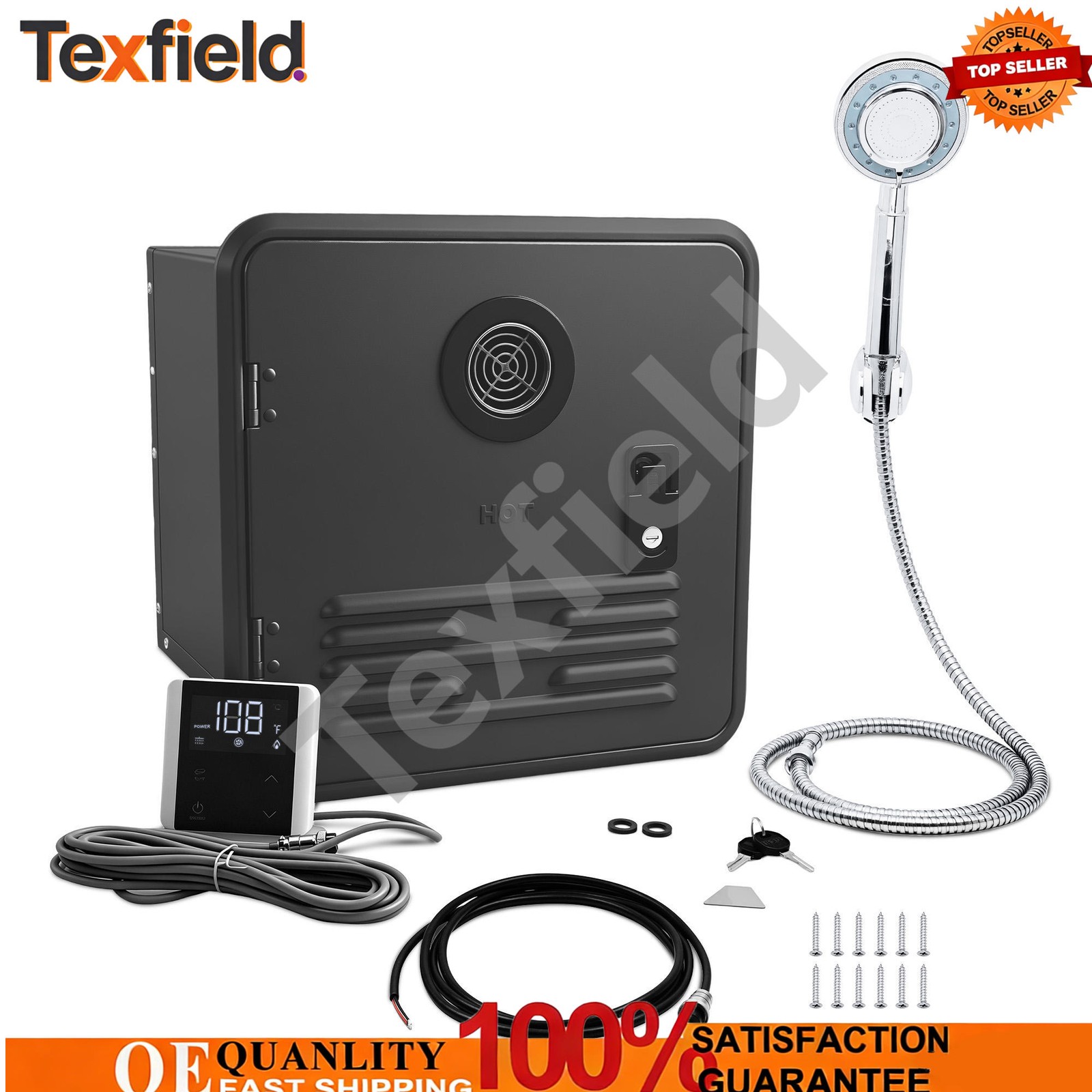 67000 BTU 12V DC RV Instant Tankless Water Heater High Altitude Mode 15×15 in