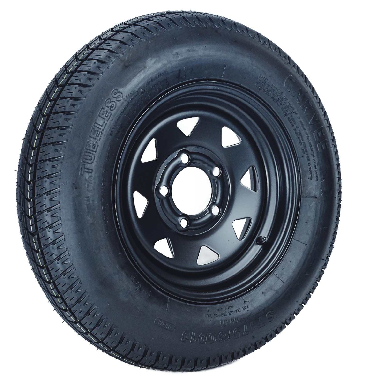 2-Pack Trailer Tires On 13″ Rims ST175/80D13 5 Lug on 4.5″ Load Range C, 6PR