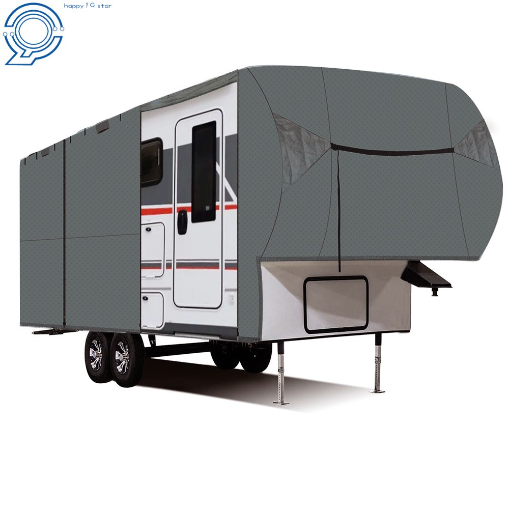 5TH Wheel Camper Storage Cover For 29′-37′ FT RV Motorhome W/ Zipper Waterproof