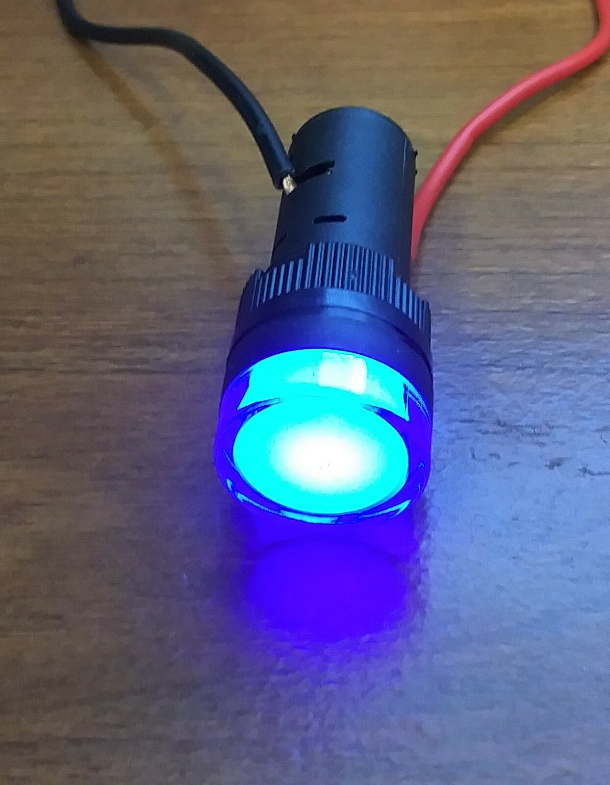 2 Large BBT 110/120 volt Blue LED RV Waterproof Indicator Lights