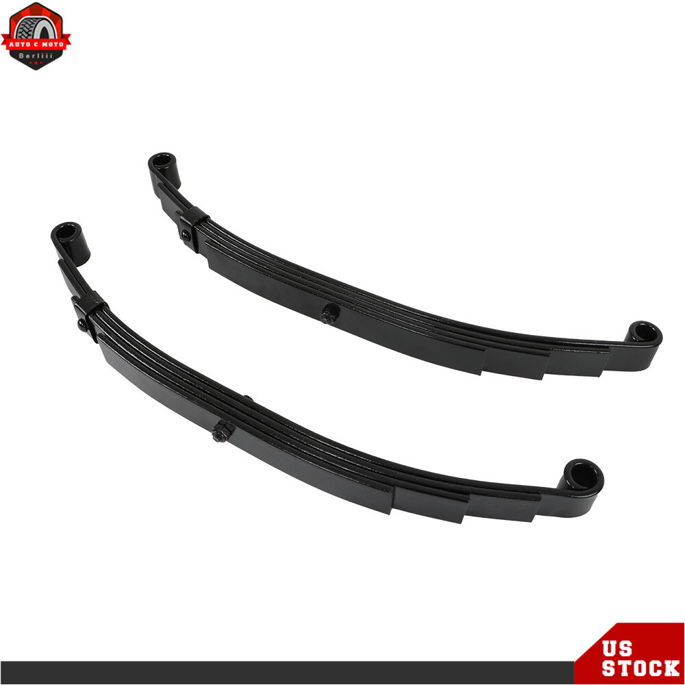 2 Pack Trailer Leaf Spring 4 Leaf Double Eye 2500 lbs Cap Per For 5000 lbs Axle