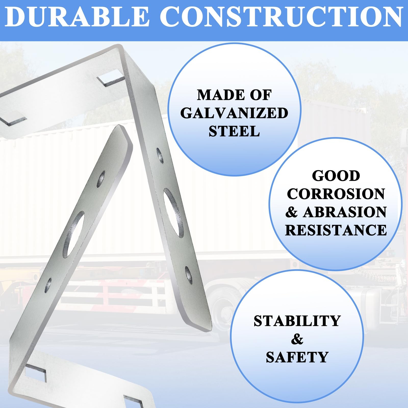2 Pcs Trailer Light Brackets L Shape Tail Light Mounting Bracket Galvanized