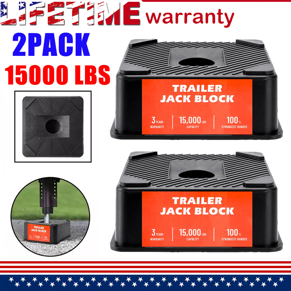 New 2Pack RV Trailer Jack Block Pads 15000 lbs Trailer Levelers Ramp Stabilizing