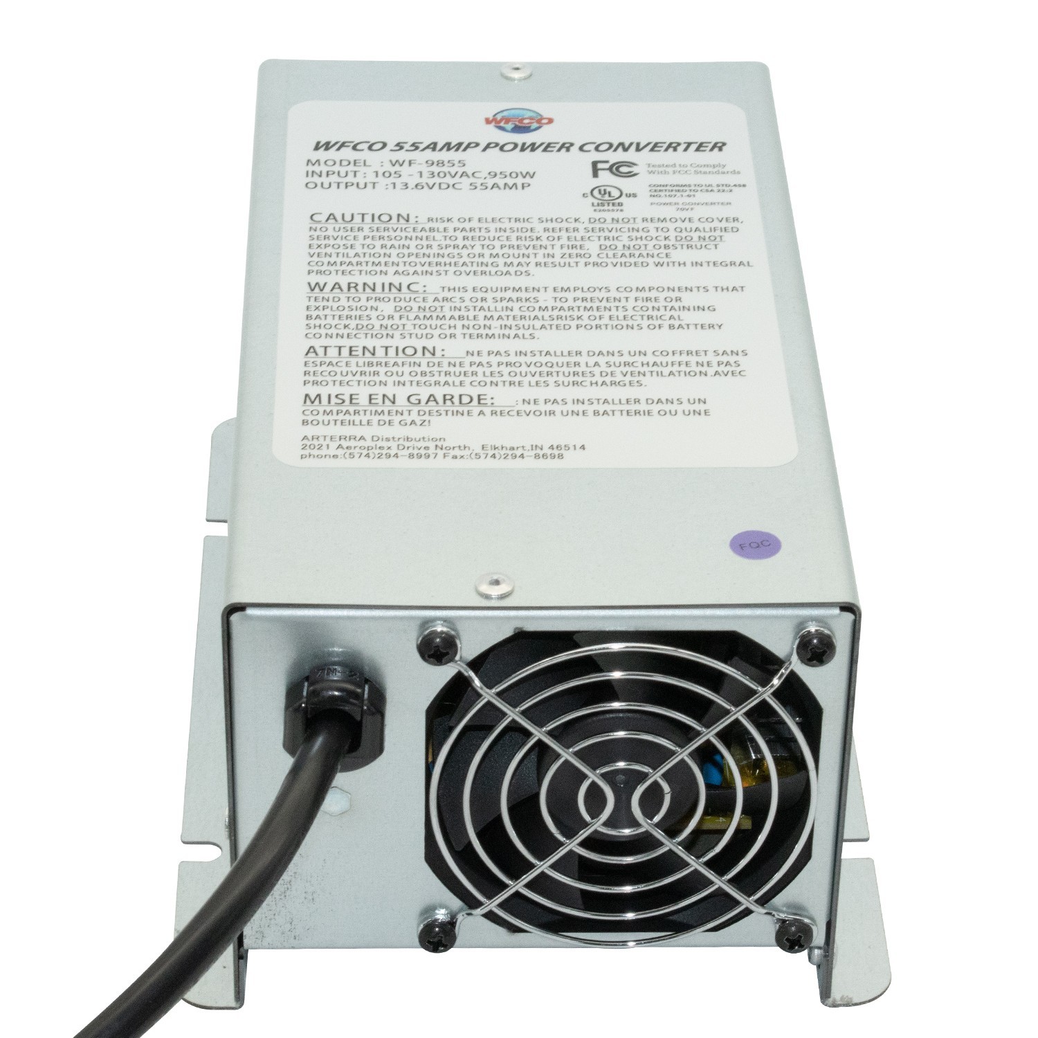 WFCO WF9855 WF-9800 Series Deck-Mount Converter/Charger – 55 Amp