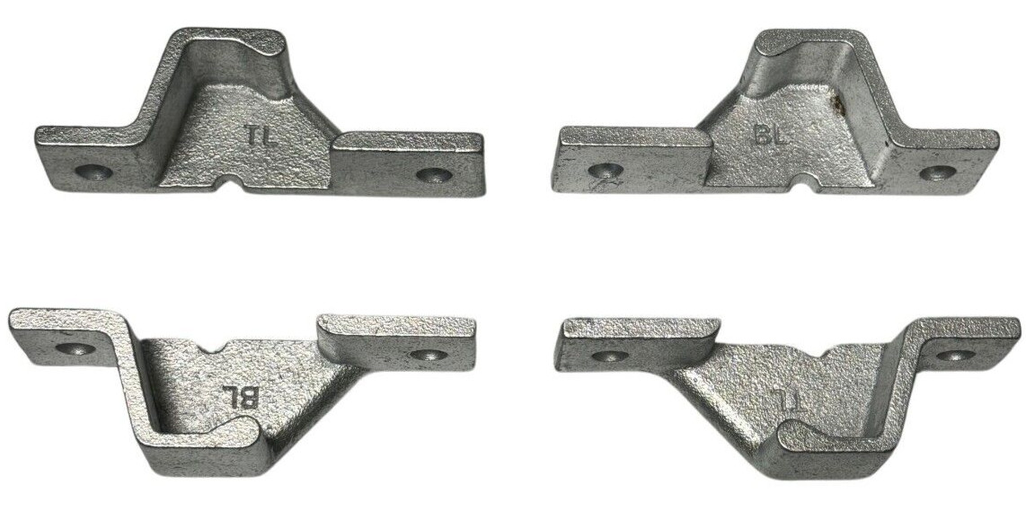 2 Pack Set of Cargo Trailer Two Point Door Cam Bar Action Keeper Top & Bottom