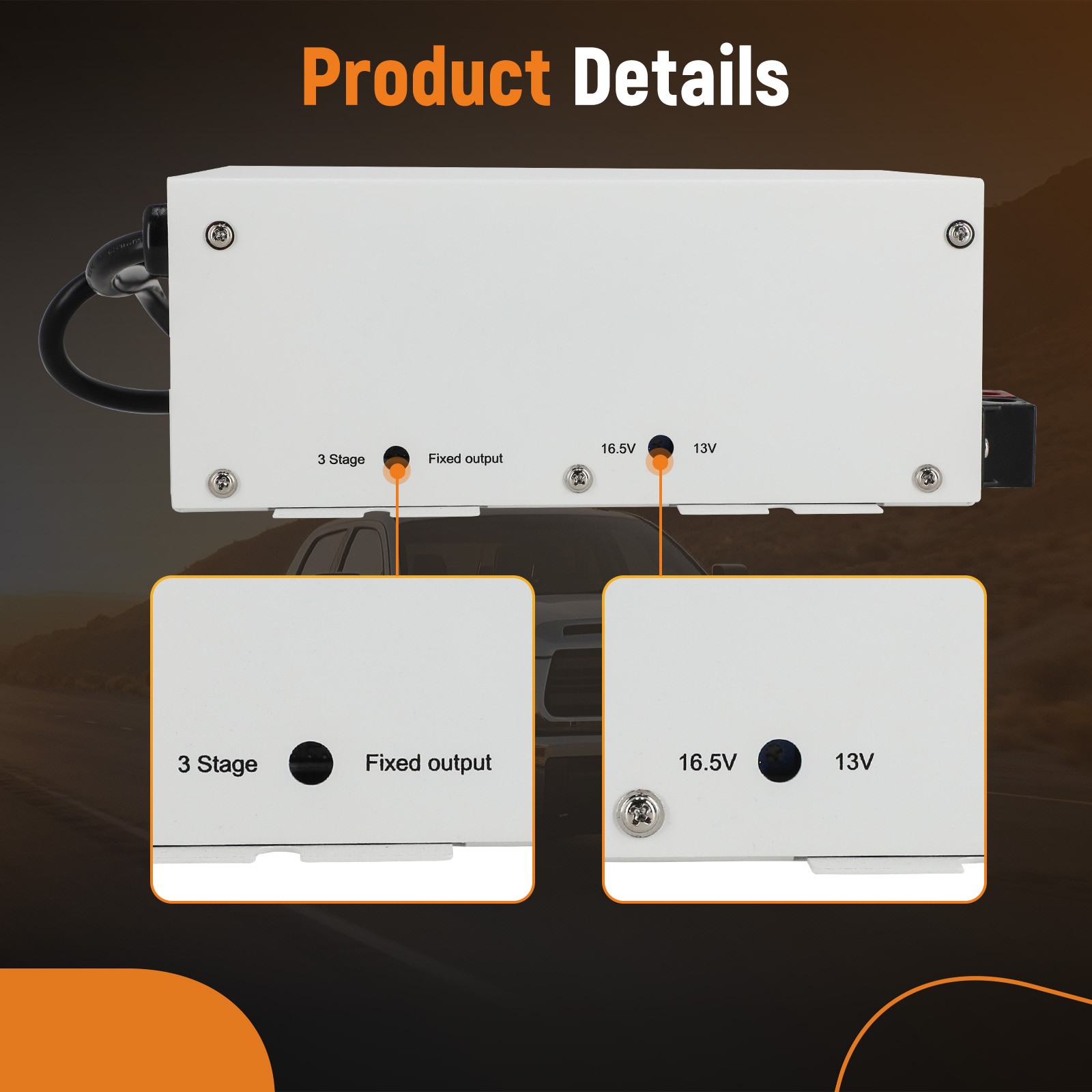 Power Converter Battery charger For RV automotive boat car audio PM3-55 55 AMPS