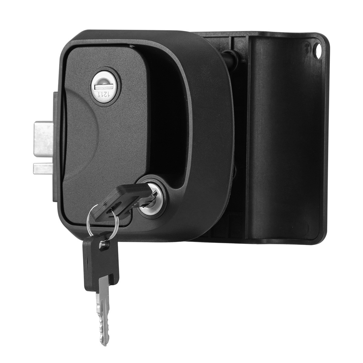 Nylon Black RV Paddle Entry Door Lock Latch Handle Knob Deadbolt Camper Trailer