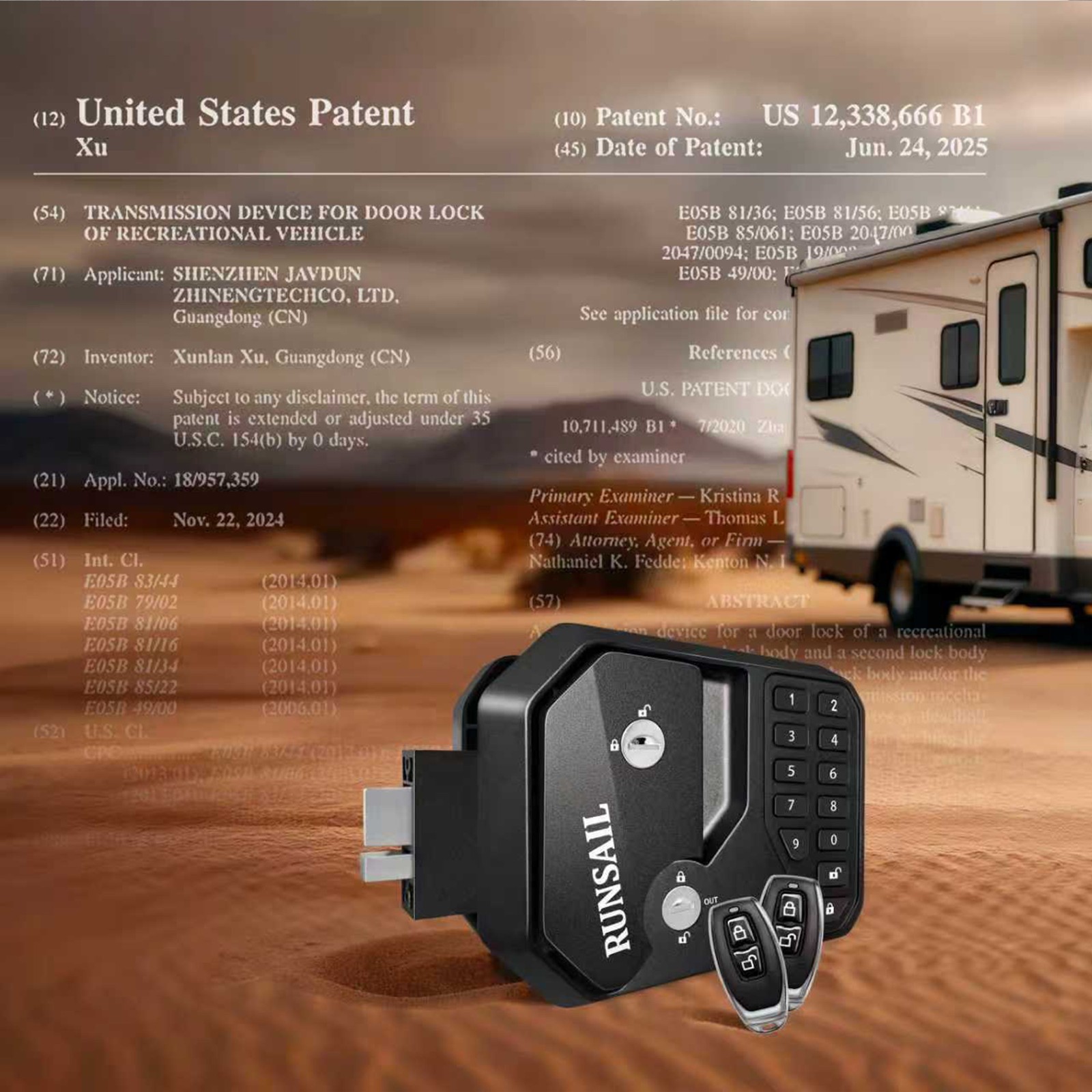 RUNSAIL 10 Digits RV Keyless Entry Door Lock Password & Remote for RV’s