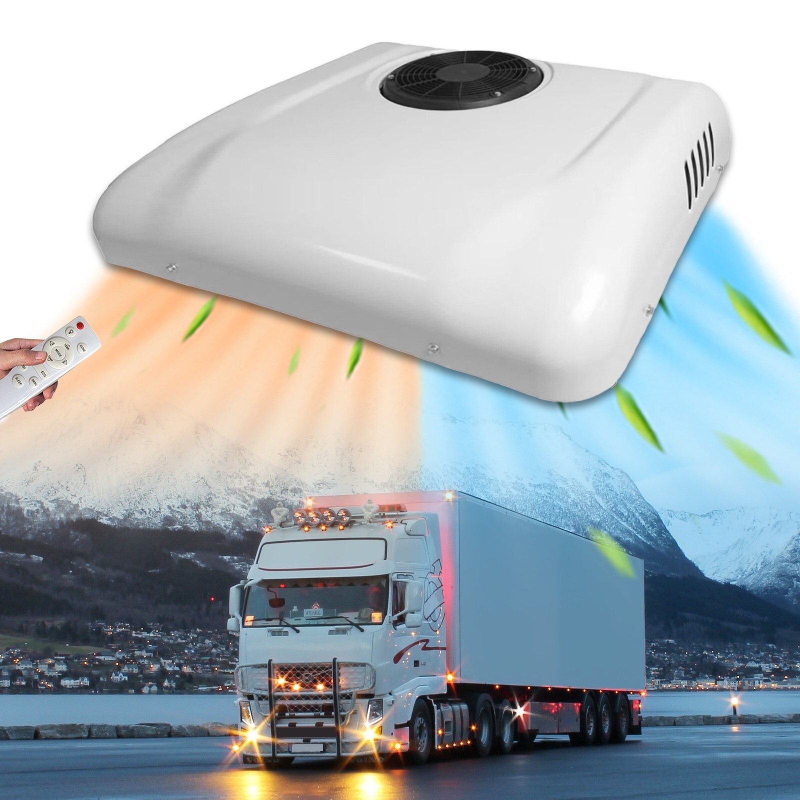 24V Heat & Cool Electric Rooftop RV Air Conditioner AC For Motorhome Caravan