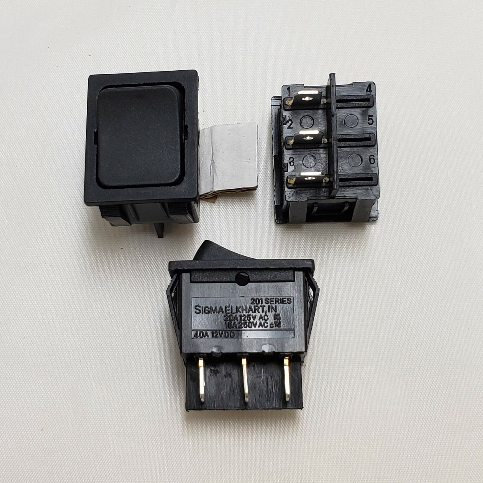 201C-26 SIGMA SWITCHES REPLACEMENT SWITCH SPDT BLACK 3 WAY ON ON