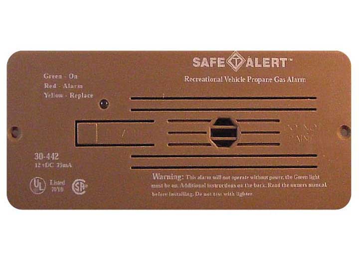 MTI 30-442-P-BR Safe-T-Alert 30 Series RV Propane/LP Gas Alarm Brown Flush Mount