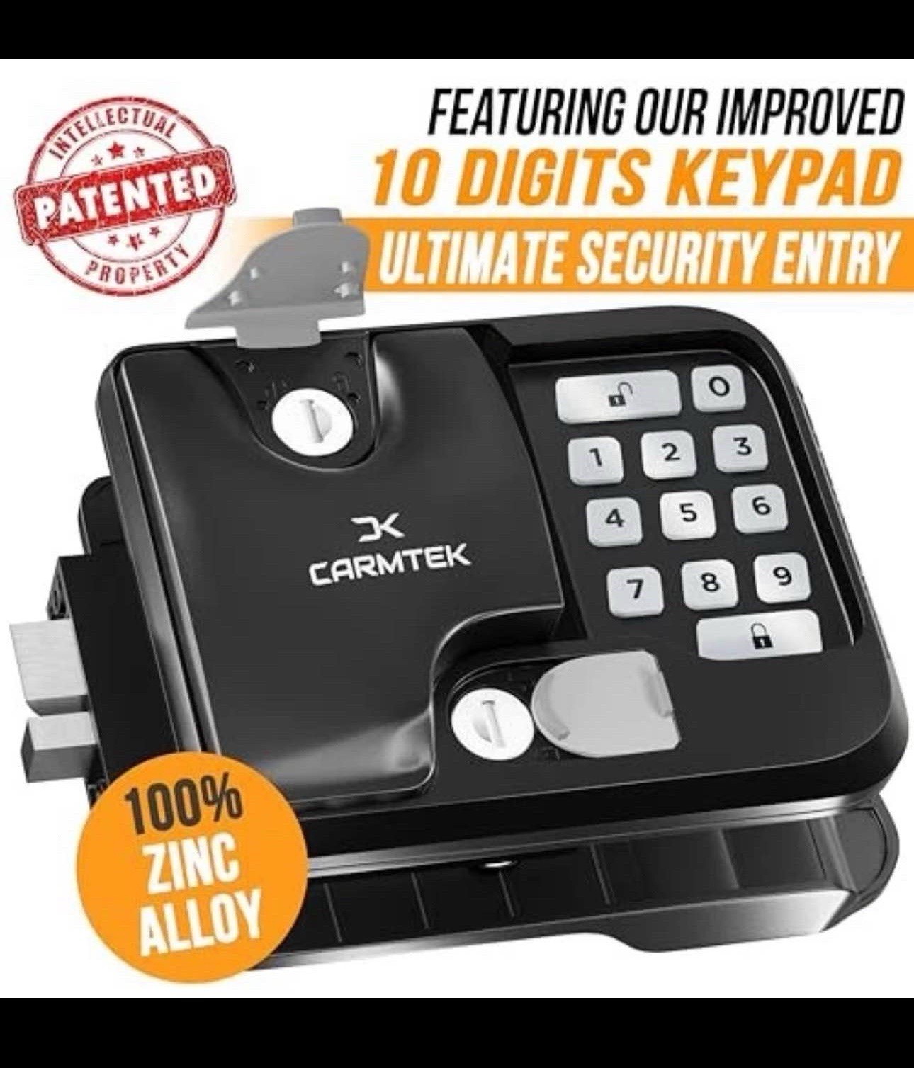 RV Keyless Entry Lock 10 Digits V2.0 w/ Fobs & Keys – Fits 3.75″ x 2.75″ Locks