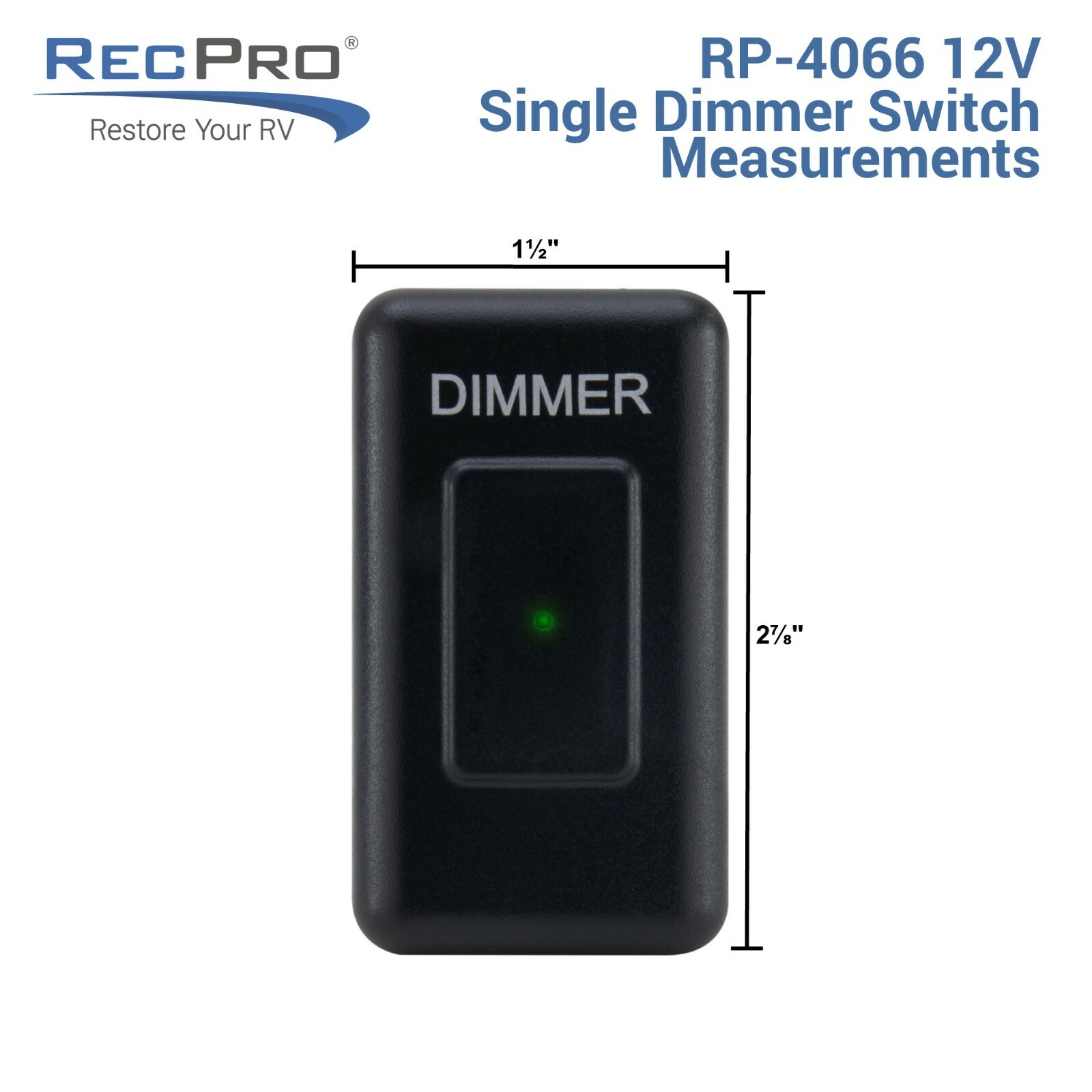 RV 12V Touch Sensitive Dimmer Light Switch LED/Incandescent/Halogen Compatible