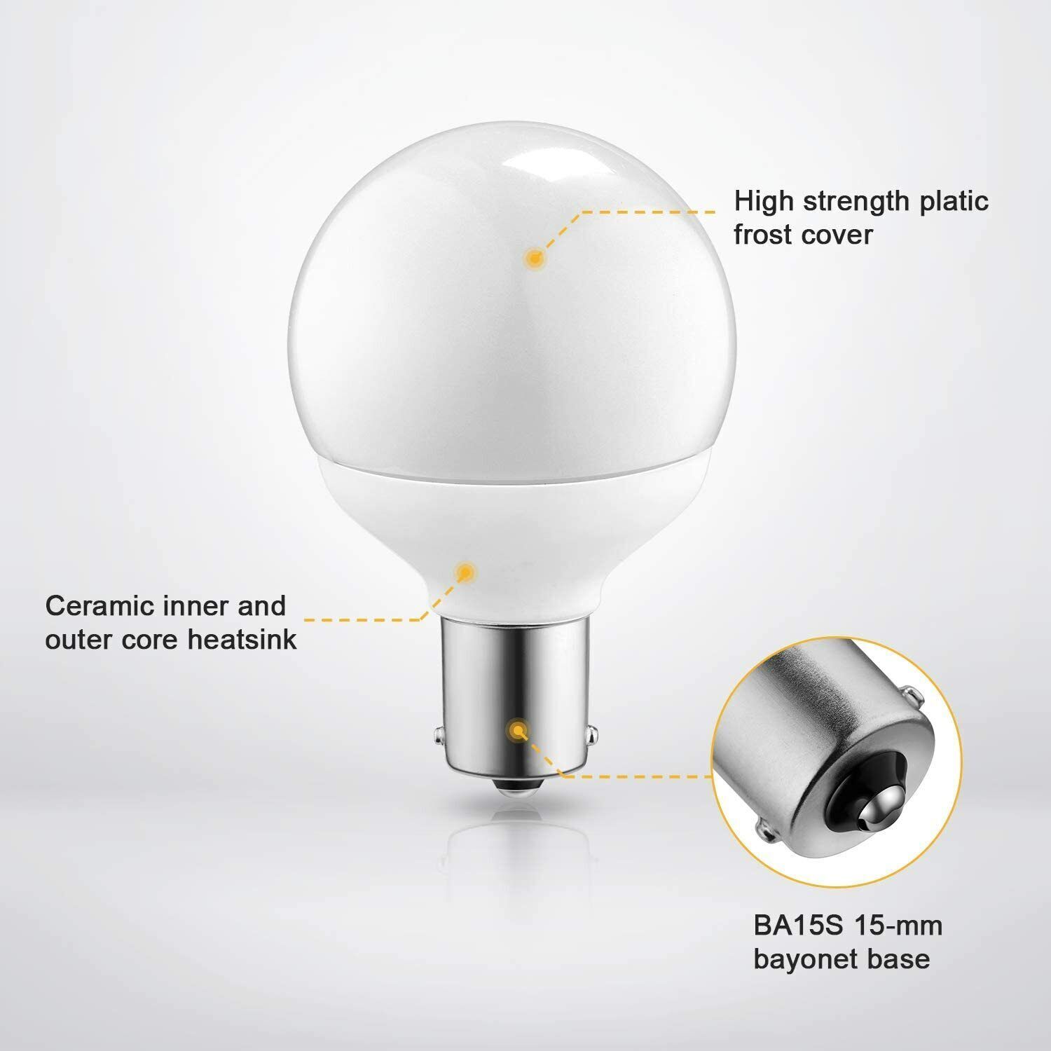 3 LED Interior Light Bulbs For RV 5th Wheel Camper Trailer Motorhome Marine Boat