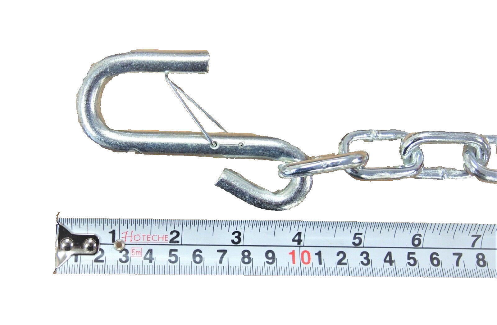 2pc Trailer Safety Chain 1/4 in. x 4 ft. S-Hooks Safety Latches Grade 30 TSC14