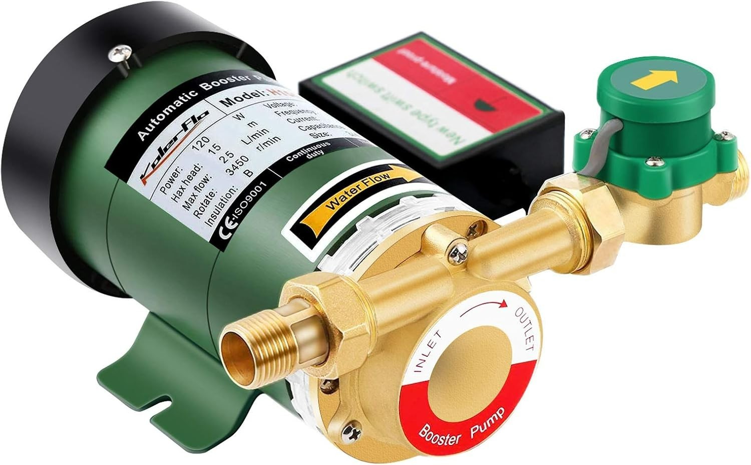 120W Water Pressure Booster Pump 115VAC,396 GPH,21.7 PSI Household H15gr-15