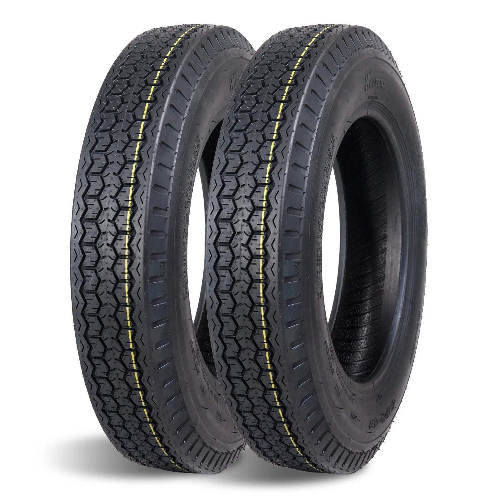 2 Packs 4.80-12 Trailer Tires 4.8-12 4.80×12 Heavy Duty 6PR 4.8×12 Fit RV/Camper