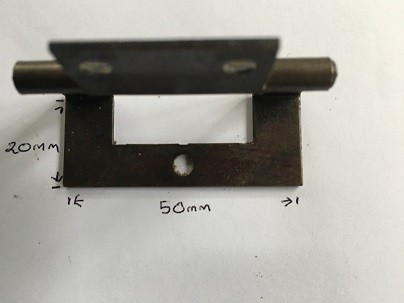 Pair of Bronze Coloured Cranked 50mm Hinges for cupboards etc Motorhome, Campers