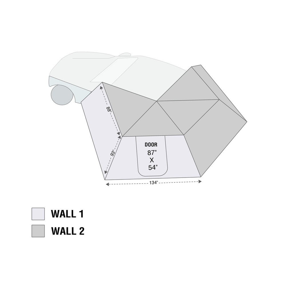 OVERLAND VCL 18299909 Nomadic 270 Lt Awning Wall 1 Driver