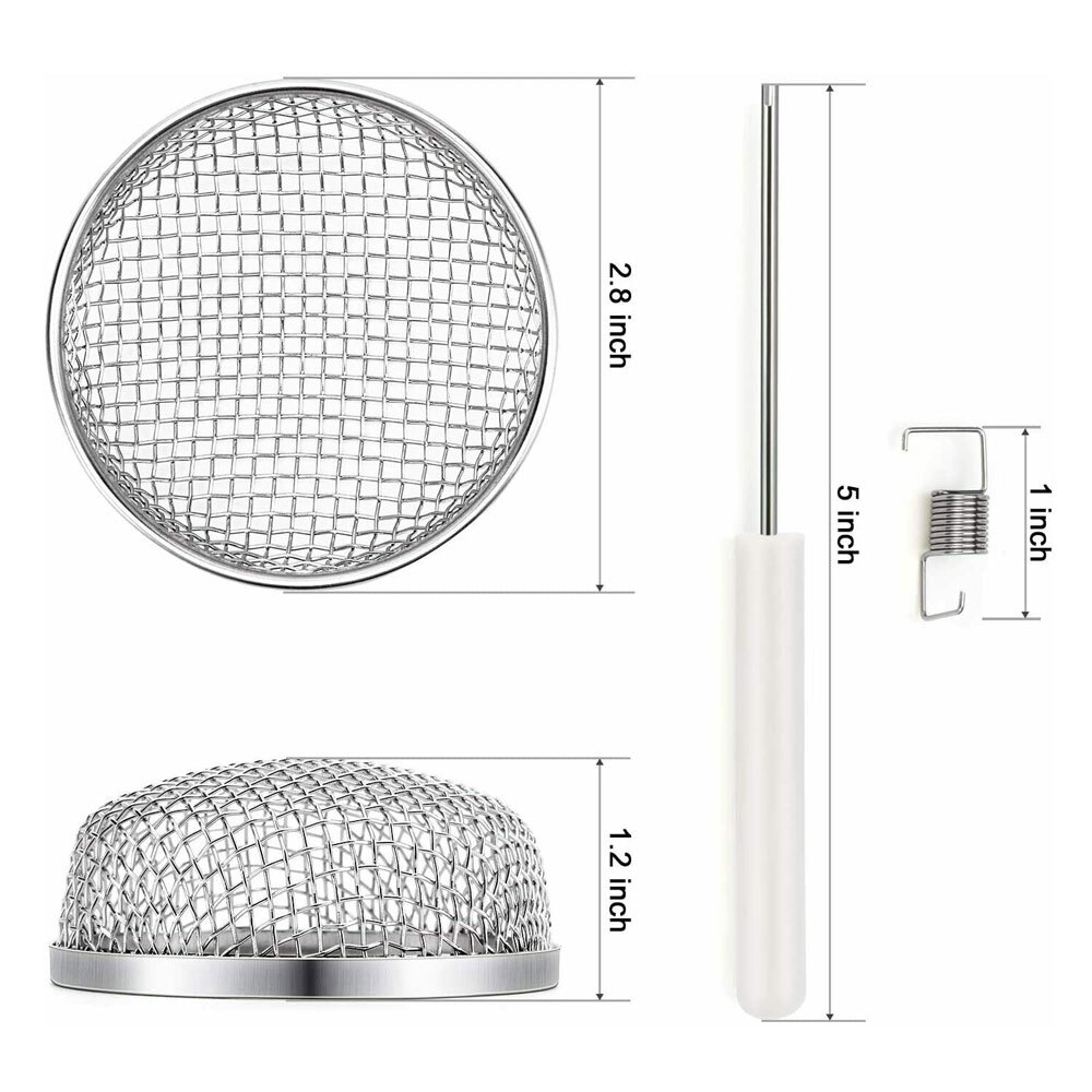 2pc For RV Furnace Vent Cover 2.8inch Flying Insect Bug Screen Camper Mesh Kit