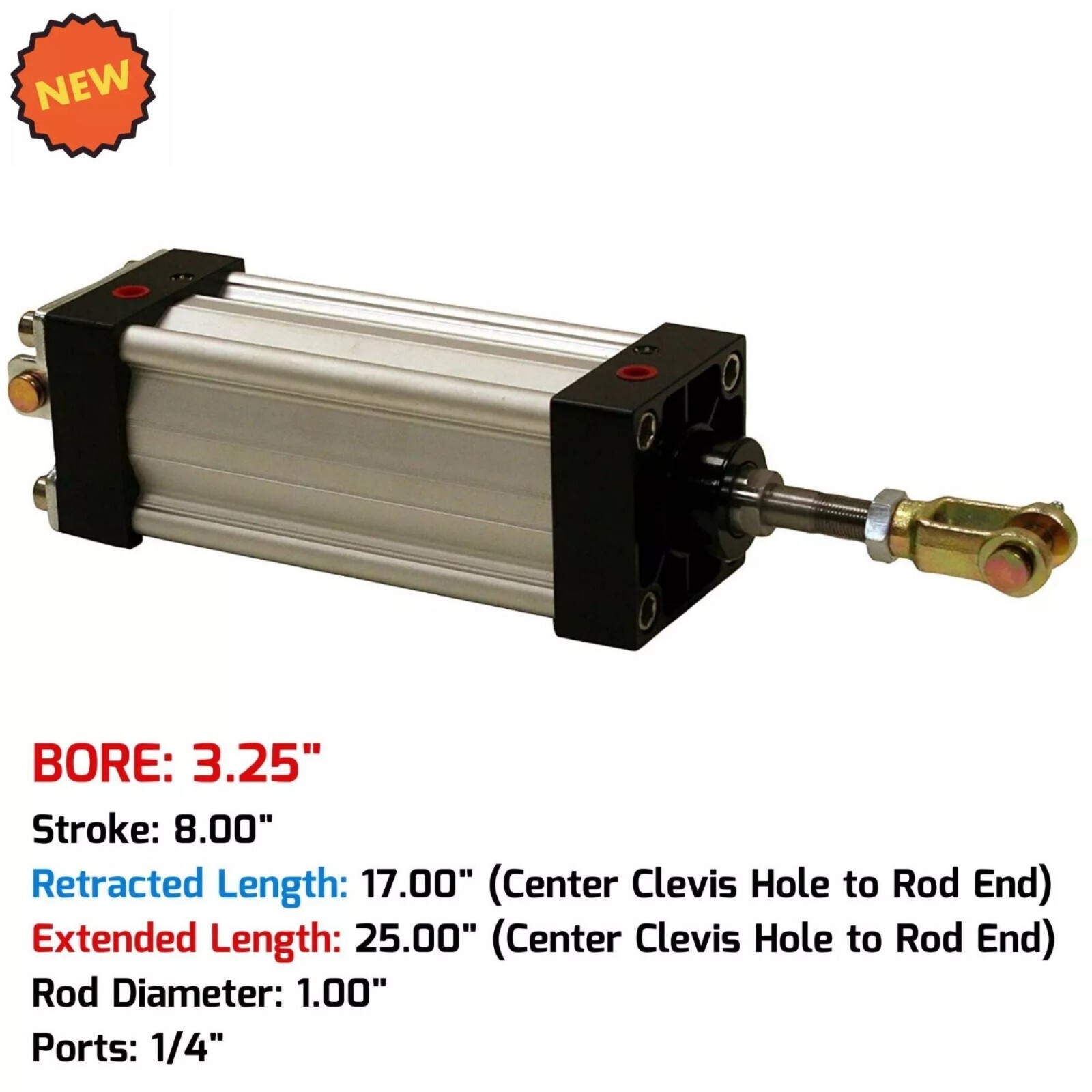 Tie Rod Air Tailgate Cylinder 3.25″ Bore 8″ Stroke for Dump Truck Tailgate Lock