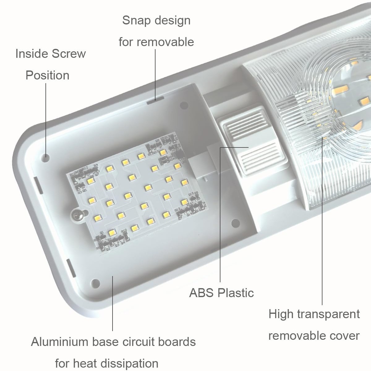 12V LED RV Ceiling Dome Light RV Interior Lighting for Trailer Camper Truck Boat