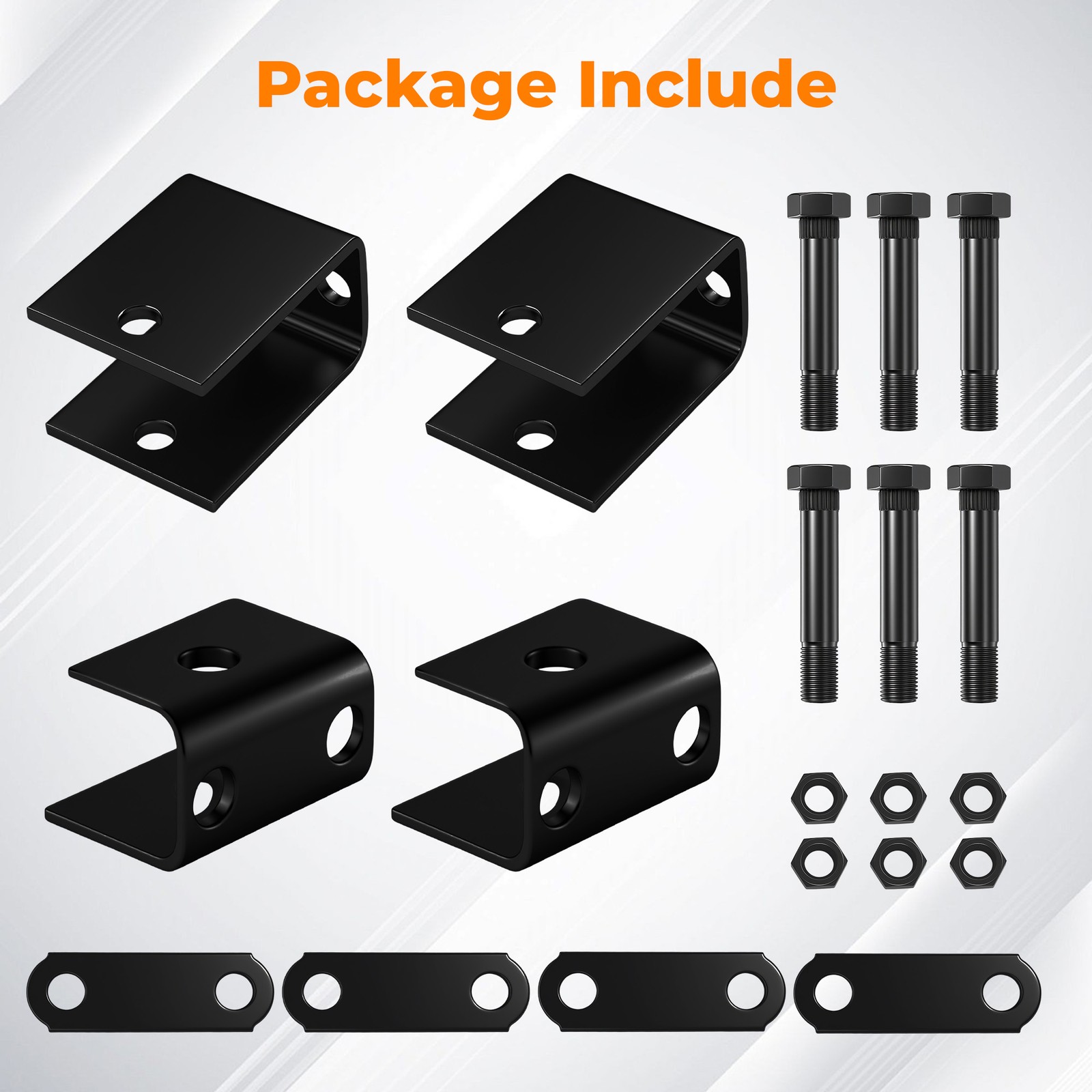 5000lbs Single Trailer Axle Suspension Kit 2500lbs 4 Leaf Springs & Hanger Kit