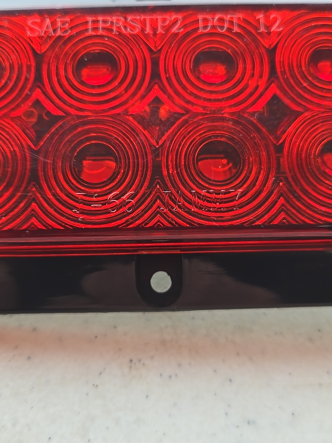 6” Oval Red Flange Surface Mount Stop Turn Tail 10 LED Trailer Light (J-66-FR)