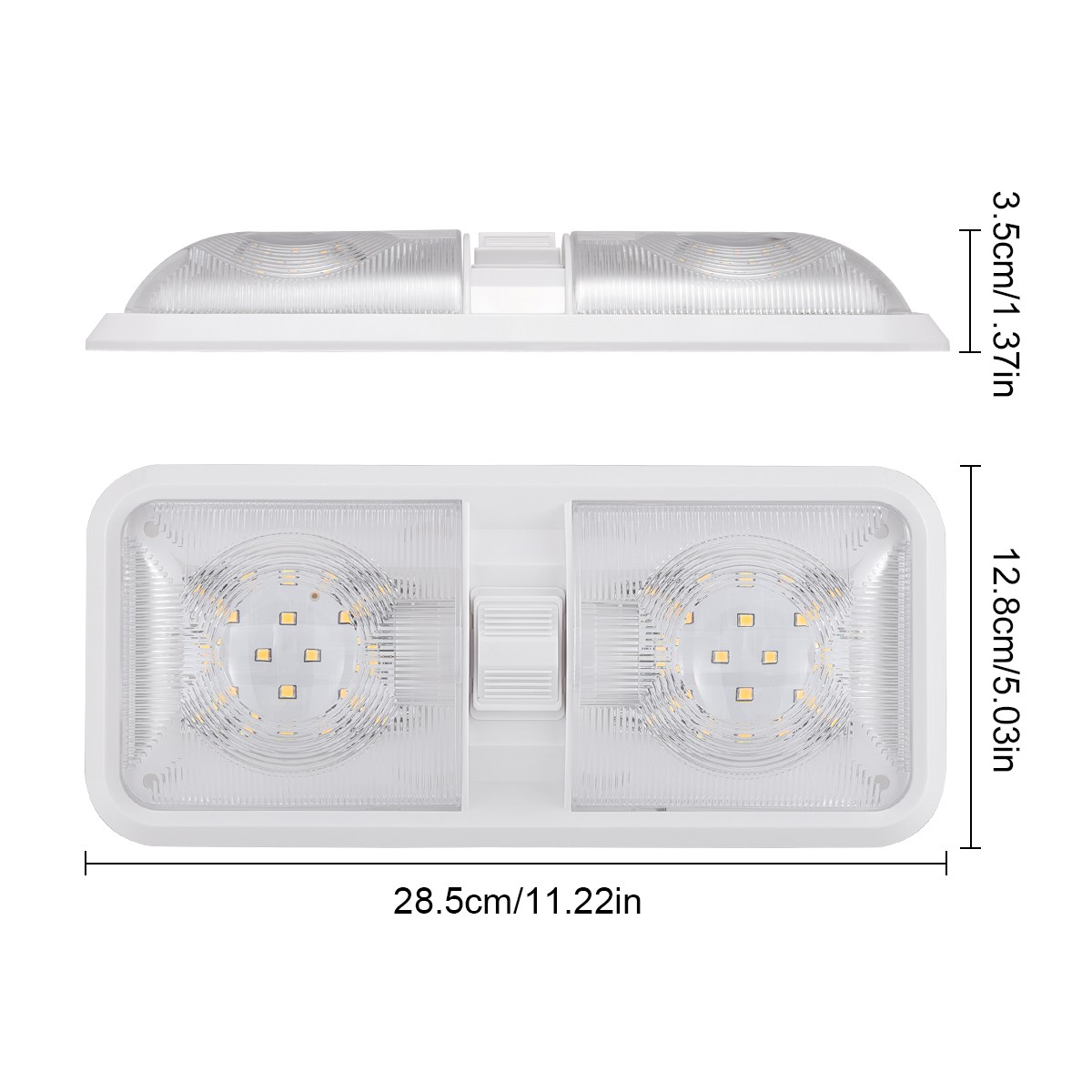 12V LED RV Ceiling Dome Light RV Interior Lighting for Camper Trailer Truck Boat