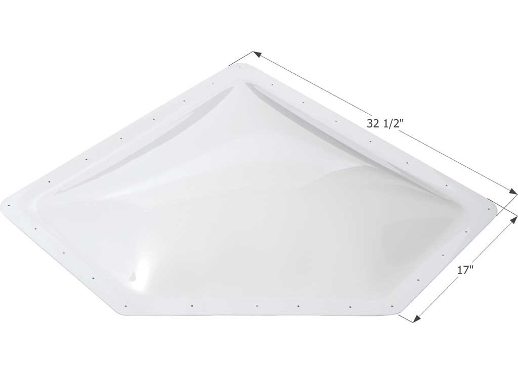 Icon 12199 NSL2814 Neo Angle RV Skylight 28.5″ x 14″ – Translucent White