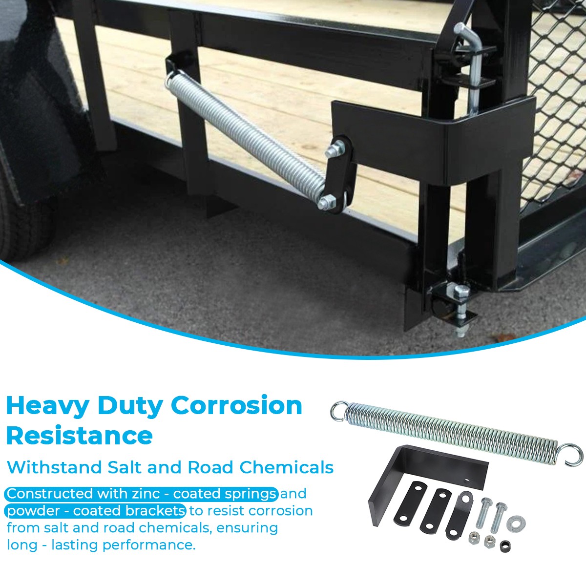 Trailer Tail Gate Spring Lift Assist Kit 1 Pair Heavy Duty Left Right Tailgate