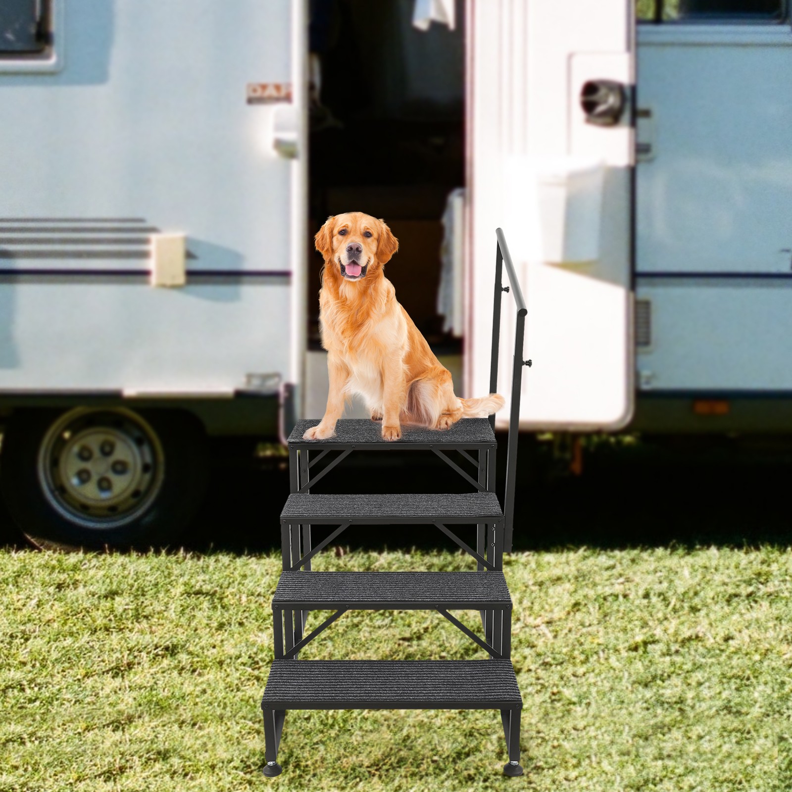 Swimming Pool Ladder Above Ground,Porch Step Stool Home Decor for Travel Trailer