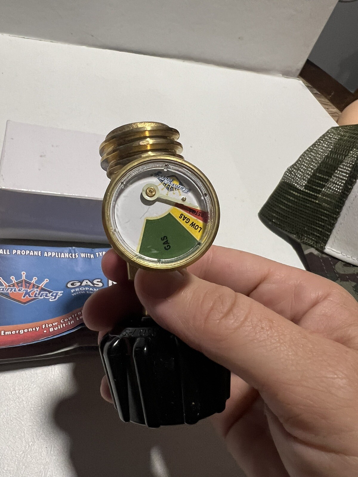 FLAME KING GAS METER Propane Level Indicator with Type 1 Connection