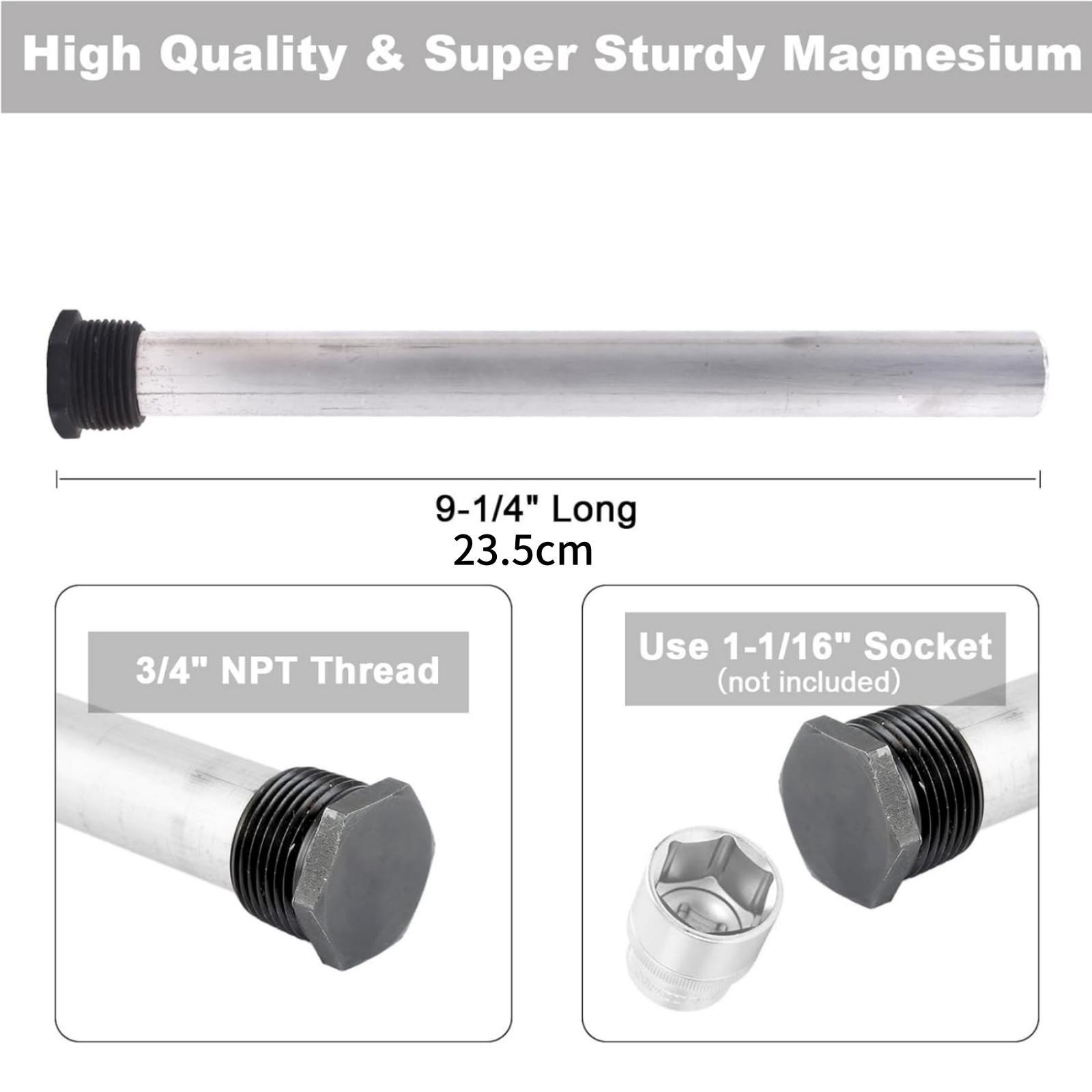 OEM Quality 232767 RV Water Heater Anode Rod Replacement for Suburban Models
