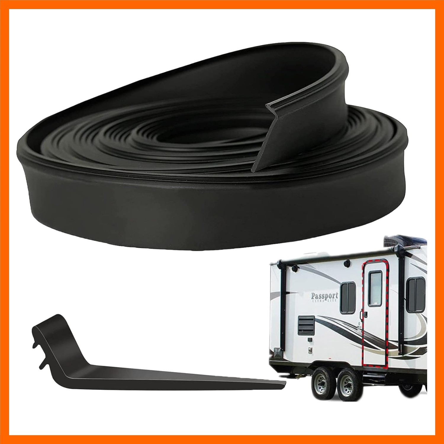 RV Slide Out Seal – 1-1/2″” Slide-Out Wiper Seal Clip-On Rubber Seal Weather …