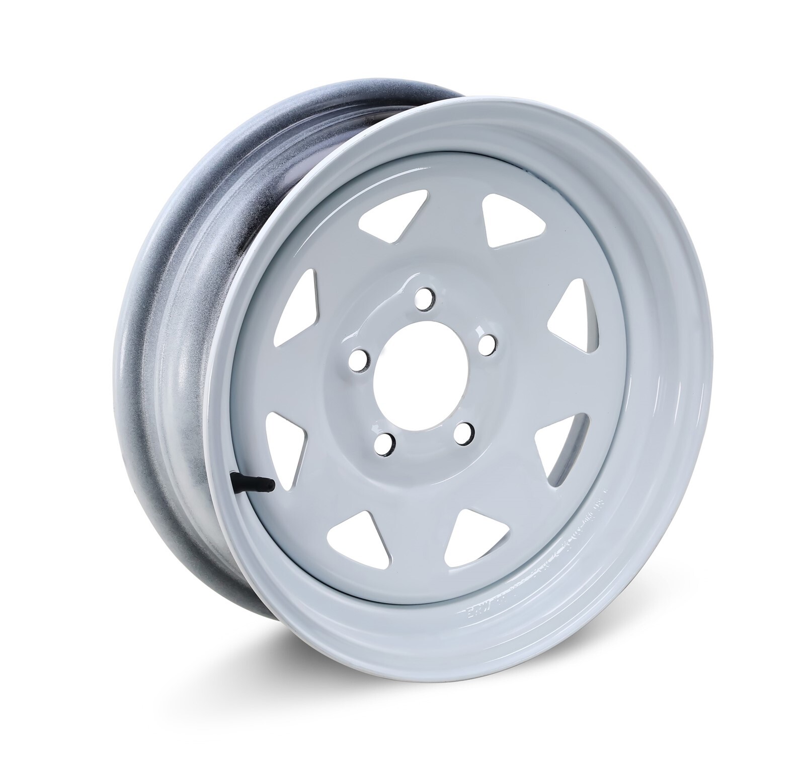 LIBRA 15 x 5 Trailer Wheel 5 Lug on 5″ Bolt Pattern White Spoke -17024