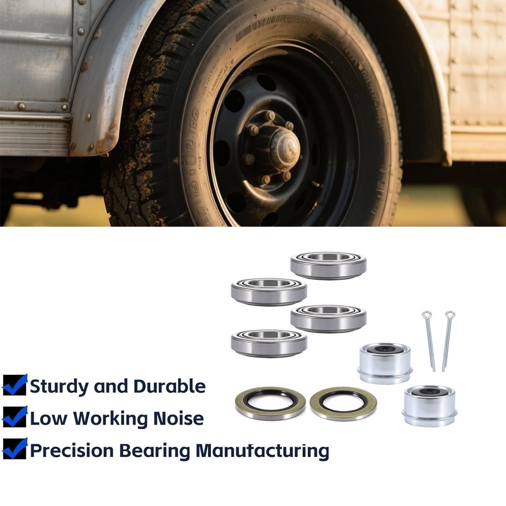 2 Set Fits For 1-1/16” Axles Trailer Wheel Hub Bearings Kit L44649 L44610 Seal