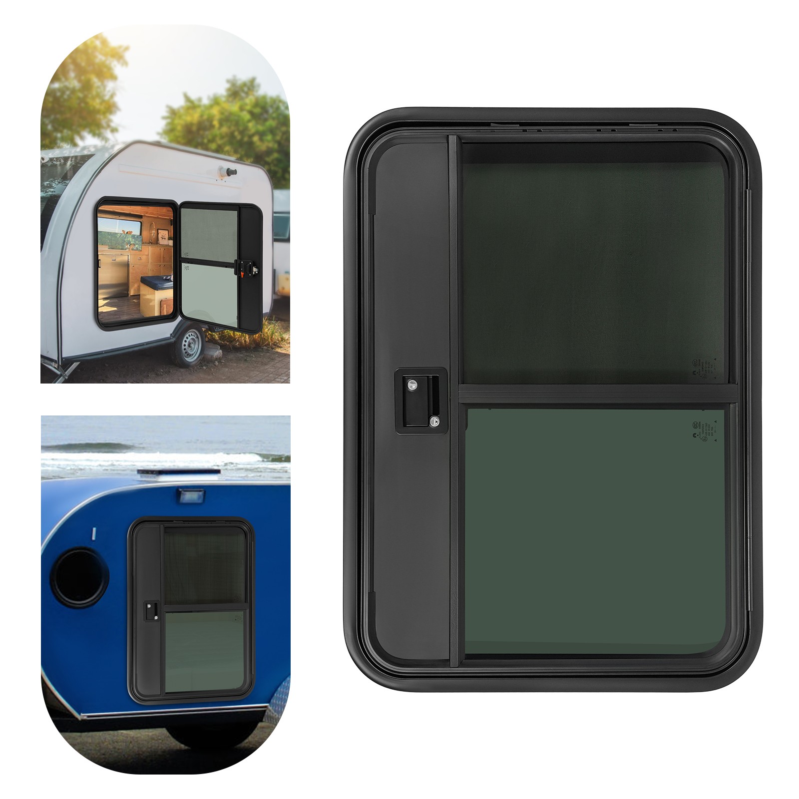 26×36 Inch RV Camper Teardrop Trailer Door, Left Driver Side Trailer Entry Door