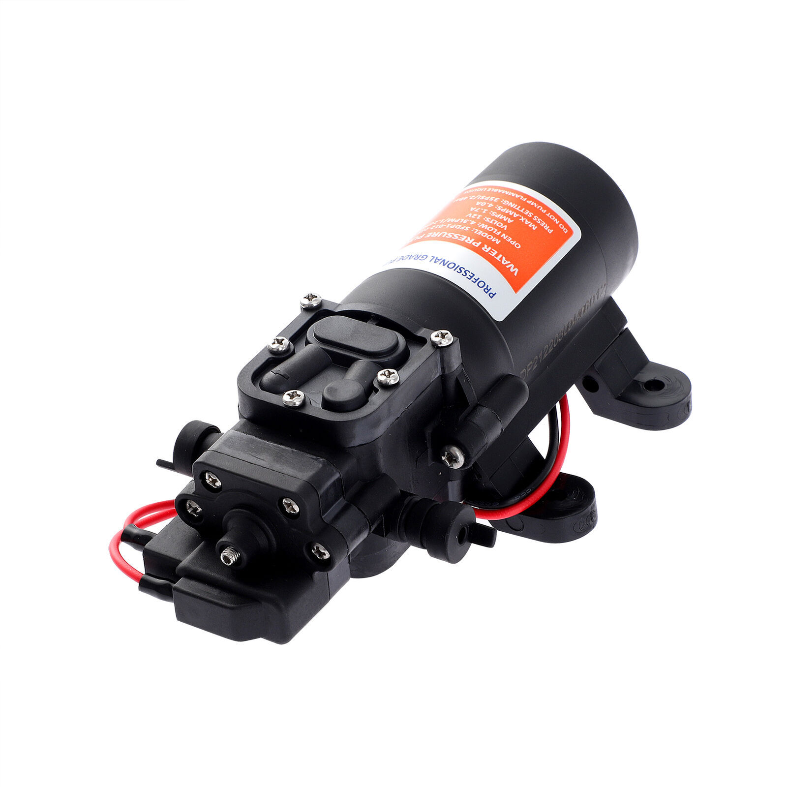 Water Pressure Diaphragm Pump 12V 4.3 L/min 1.2 GPM 35 PSI For Caravan RV Boat