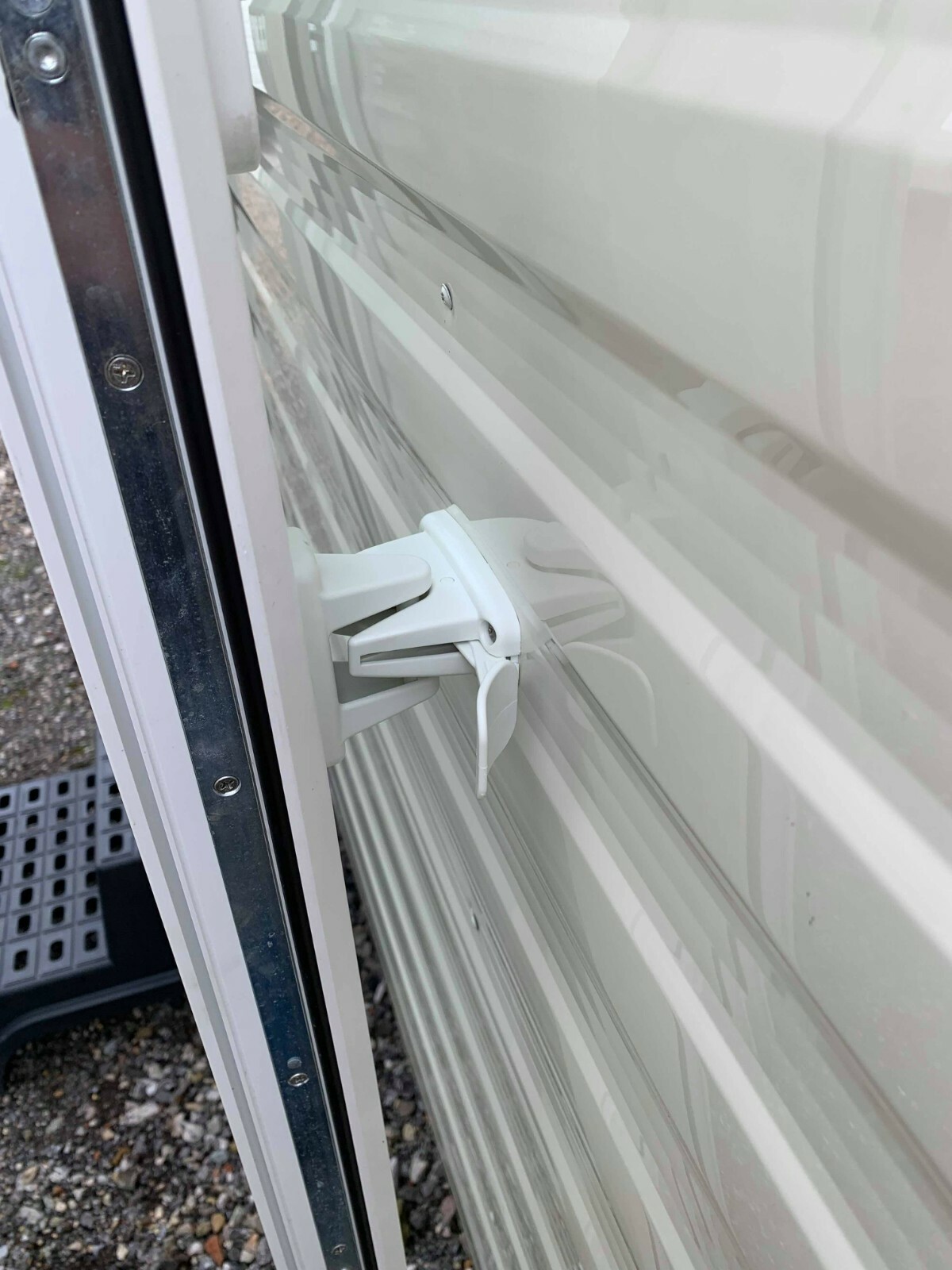 White Door Clip For Static Caravan Catch Retainer Holder Door Lever Touring Boat