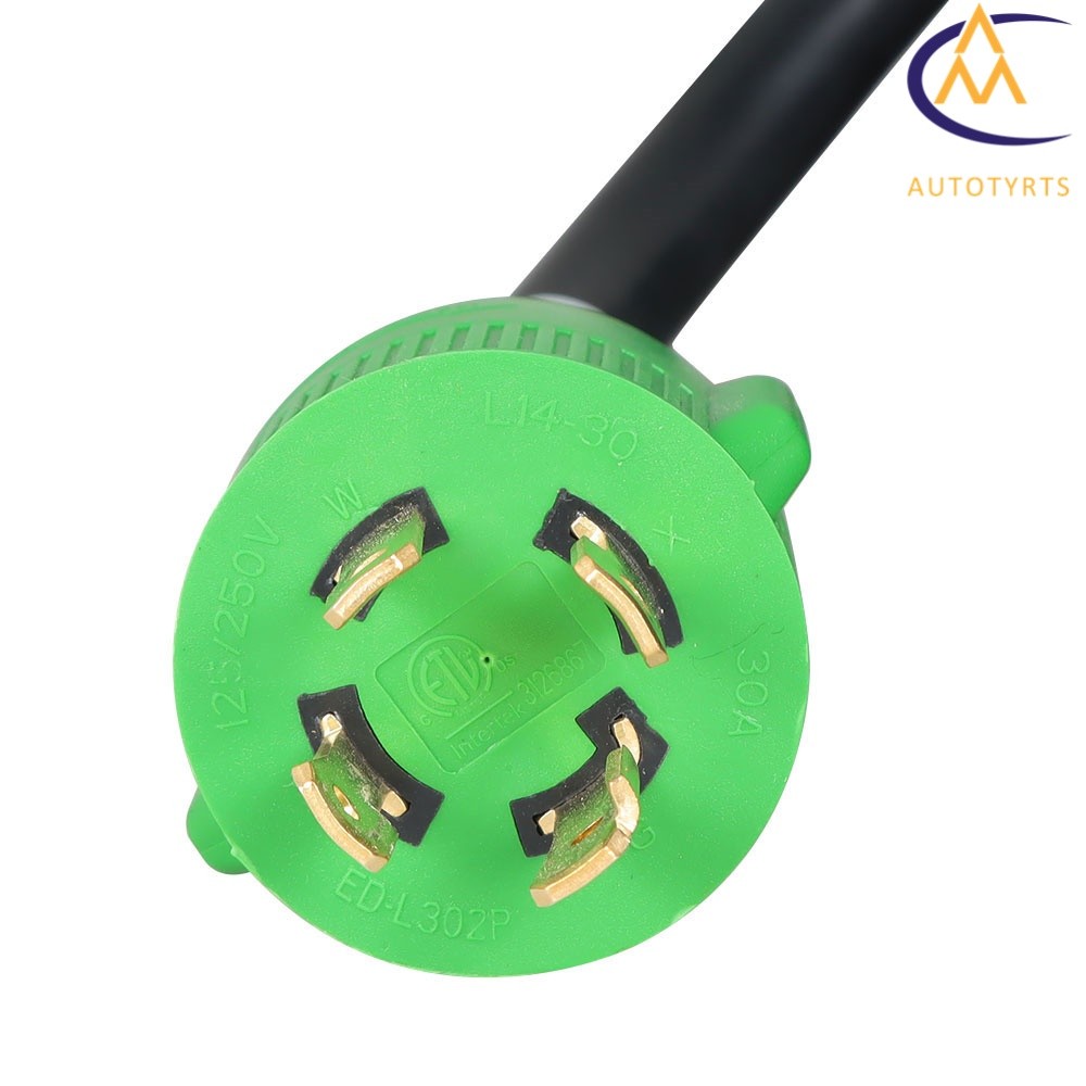 4-Prong L14-30 10ft 125/250V 30Amp Generator RV Power Extension Cord Twist Lock