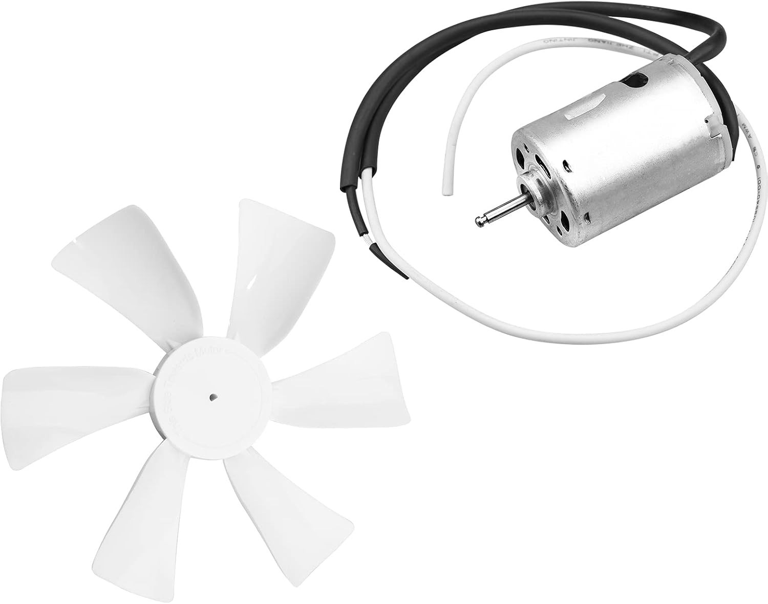 RVMATE 6 Inch Replacement White RV Vent Fan Blade – 12V D-Shaft RV Vent Motor