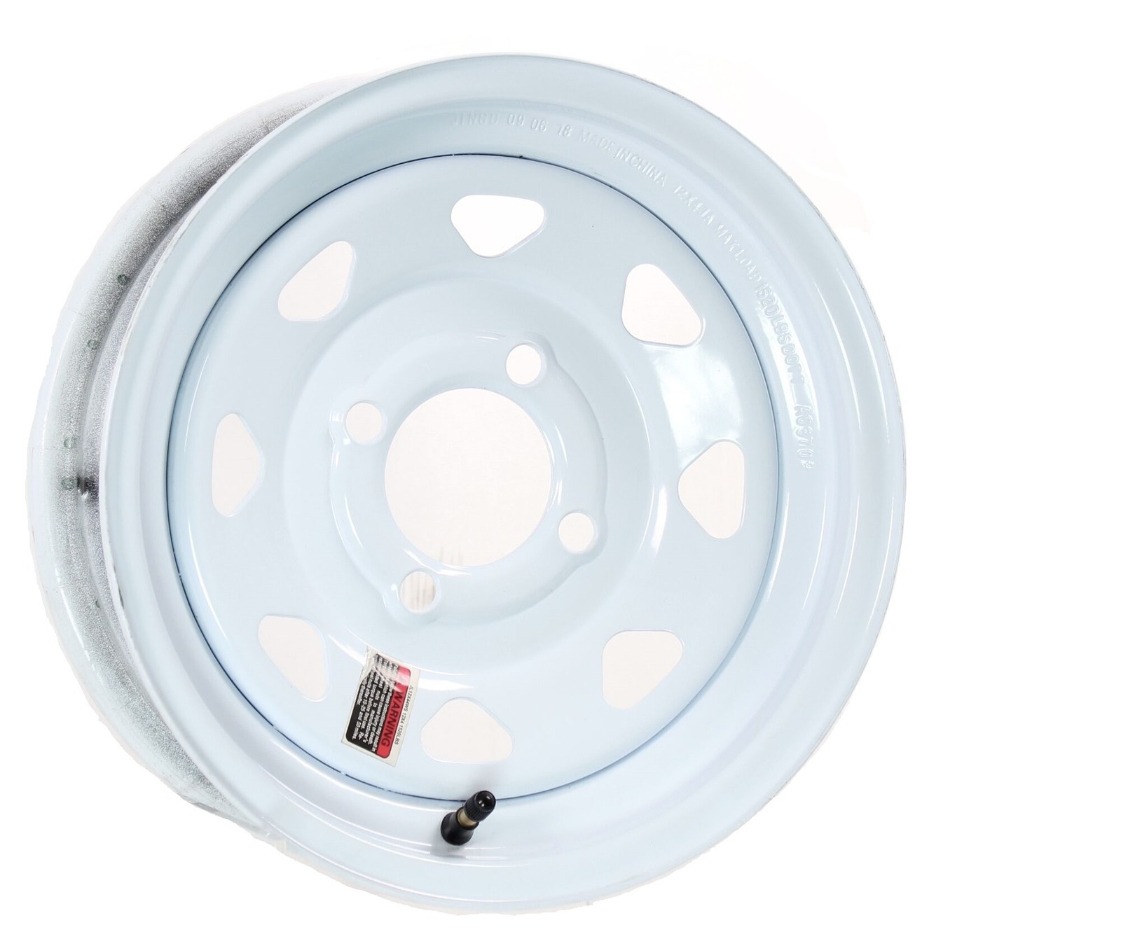 eCustomrim Trailer Wheel 13X4.5 13 Inch 4 Lug On 4 Inch Center White Spoke Rim