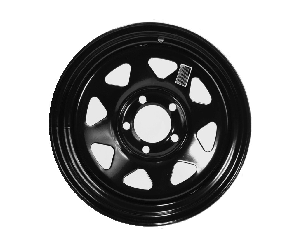 Trailer Rim 14 Inch 14X5.5 Black Spoke 5 Lug On 4.5″ Center Wheel