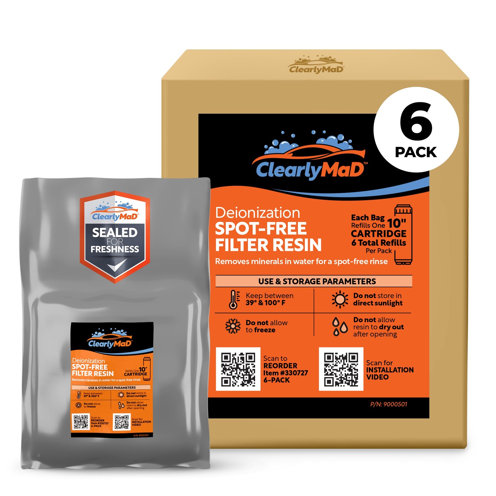 Clearly MaD Color-Changing DI Resin Refill, 700 ml x 6 Pouches