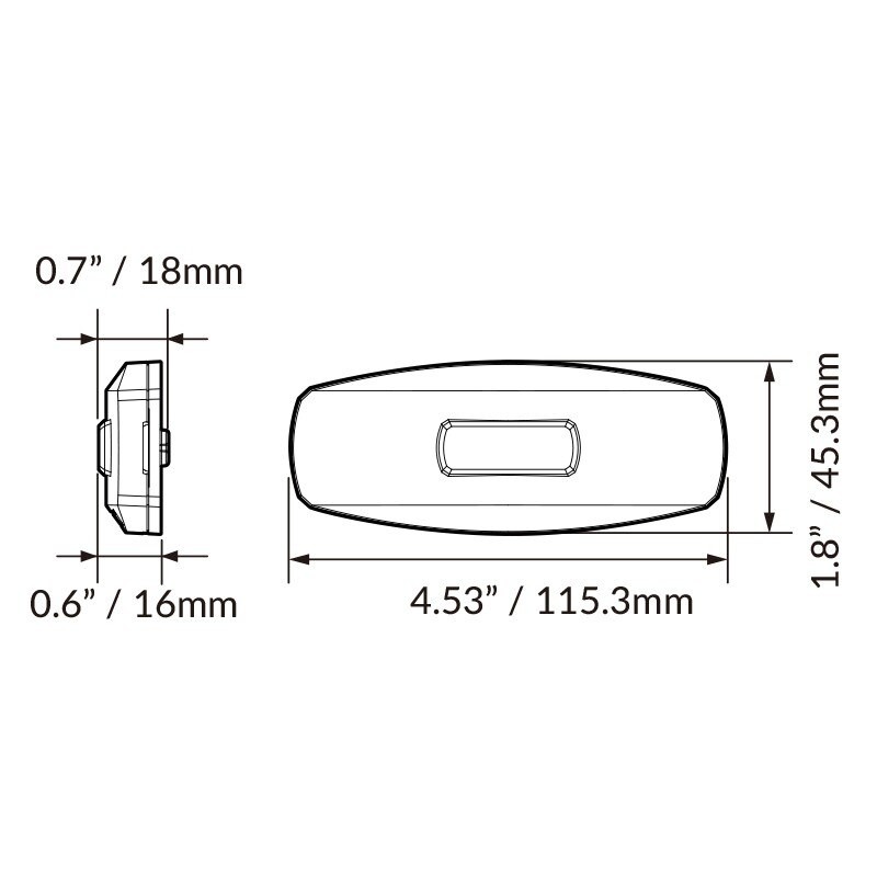 Dream Lighting LED Diamond Clearance Light/Red