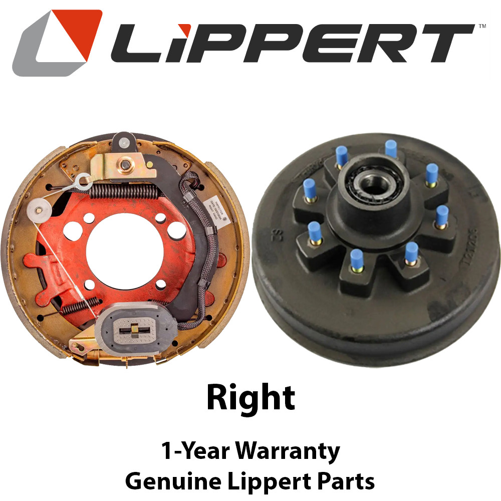 Lippert 8K RH 12.25×3.38 Brake+8on6.5 5/8 Oil Hub Kit – Fit Dexter Alko Rockwell