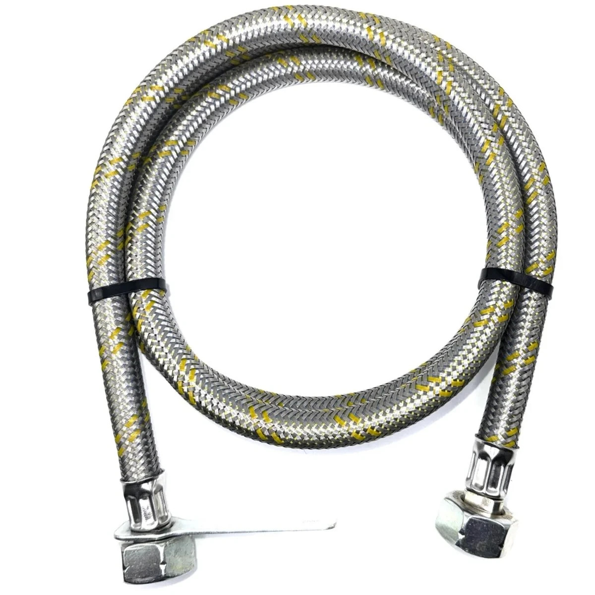 LPG 0.5 Metre Flexible reinforced steel pipe with two way connectors 21.8 LH